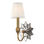 Barton Wall Sconce - Aged Brass / White