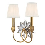 Barton Wall Sconce - Aged Brass / White