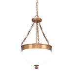 Barrington Pendant - Aged Brass / Opal / Glossy