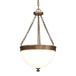 Barrington Pendant - Historic Bronze / Opal / Glossy