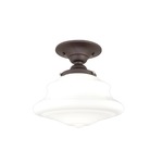 Petersburg Semi Flush - Old Bronze / Opal Glossy