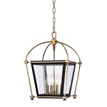 Hollis Pendant - Aged Brass / Clear