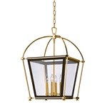 Hollis Pendant - Aged Brass / Clear