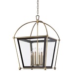 Hollis Pendant - Aged Brass / Clear