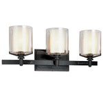 Arcadia Bathroom Vanity Light - French Iron / Clear