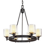 Arcadia Chandelier - French Iron / Clear