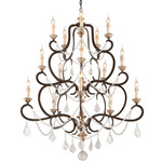 Bordeaux Chandelier - Parisian Bronze / Crystal