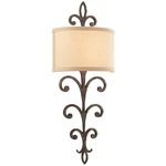 Crawford Wall Sconce - Cottage Bronze / Linen