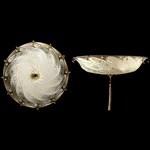 Scudo Saraceno Silk Ceiling Light - Brass / Ivory Classic Silk