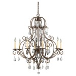 Chateau Chandelier - Mocha Bronze / Crystal