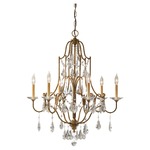 Valentina Chandelier - Oxidized Bronze / Crystal