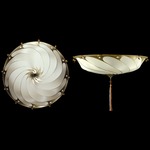 Scudo Saraceno Silk Ceiling Light - Brass / Ivory Plain