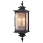 Market Square OL2601 Outdoor Wall Sconce - Oil Rubbed Bronze / Clear Seeded