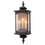 Market Square OL2601 Outdoor Wall Sconce - Oil Rubbed Bronze / Clear Seeded