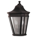 Cotswold Lane Outdoor Flush Wall Light - Grecian Bronze / Clear Beveled