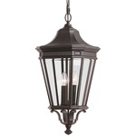 Cotswold Lane Outdoor Pendant - Grecian Bronze / Clear Beveled