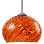 Nautilus LED Monopoint Pendant - Satin Nickel / Lava