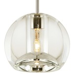 Gracie Mini Pendant - Satin Nickel / Clear