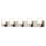 Essex Bathroom Vanity Light - Buffed Nickel/ Opal