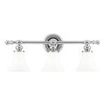 Weston Bathroom Vanity Light - Polished Nickel / Opal / Matte