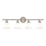 Weston Bathroom Vanity Light - Polished Nickel / Opal / Matte