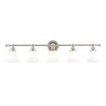 Weston Bathroom Vanity Light - Polished Nickel / Opal / Matte