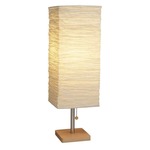 Dune Table Lamp - Natural Wood / Satin Steel / Paper