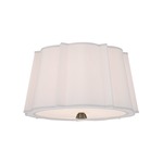 Humphrey Semi Flush Ceiling Light - Aged Brass / White