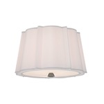 Humphrey Semi Flush Ceiling Light - Polished Nickel / White
