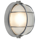 Nauticus Round Outdoor Bulkhead Wall / Ceiling Light - Satin / Frosted