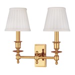 Ludlow Wall Sconce - Polished Brass / Off White