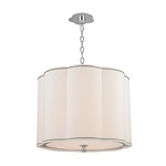 Sweeny Pendant - Polished Nickel / White