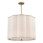 Sweeny Pendant - Aged Brass / White