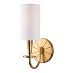 Mason Wall Sconce - Aged Brass / White