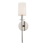 Amherst Wall Sconce - Polished Nickel / Off White
