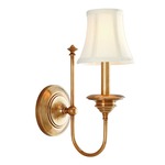 Yorktown Wall Sconce - Aged Brass / Off White