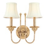 Yorktown Wall Sconce - Aged Brass / Off White