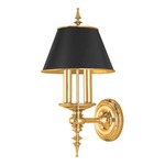 Cheshire Wall Sconce - Aged Brass / Black