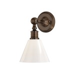 Darien Wall Sconce - Distressed Bronze / Opal / Glossy