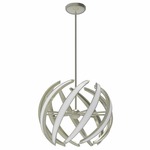 Swirl Pendant - Satin Nickel / Frosted