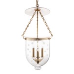 Hampton C3 pendant - Aged Brass / Clear