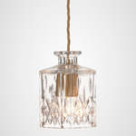 Square Decanterlight Pendant - Brushed Brass / Classic Crystal