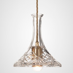 Tulip Decanterlight Pendant - Brushed Brass / Classic Crystal