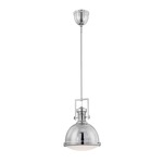 Chival Pendant - Polished Nickel / White Opal