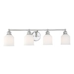 Melrose Bathroom Vanity Light - Polished Chrome / White Opal