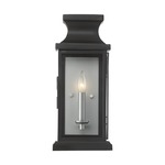 Brooke Exterior Wall Sconce - Black / Clear