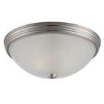 780 Flush Mount - Satin Nickel / White