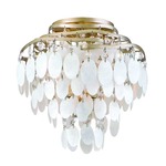 Dolce Semi Flush Ceiling - Champagne Leaf / Capiz Shell / Crystal