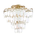 Dolce Semi Flush Ceiling - Champagne Leaf / Capiz Shell / Crystal