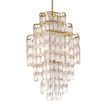 Dolce Chandelier - Champagne Leaf / Capiz Shell / Crystal